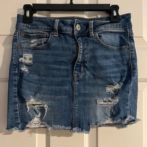American eagle mini skirt with rips